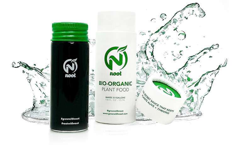 Noot Bio-Organic Plant Food bottle and vial